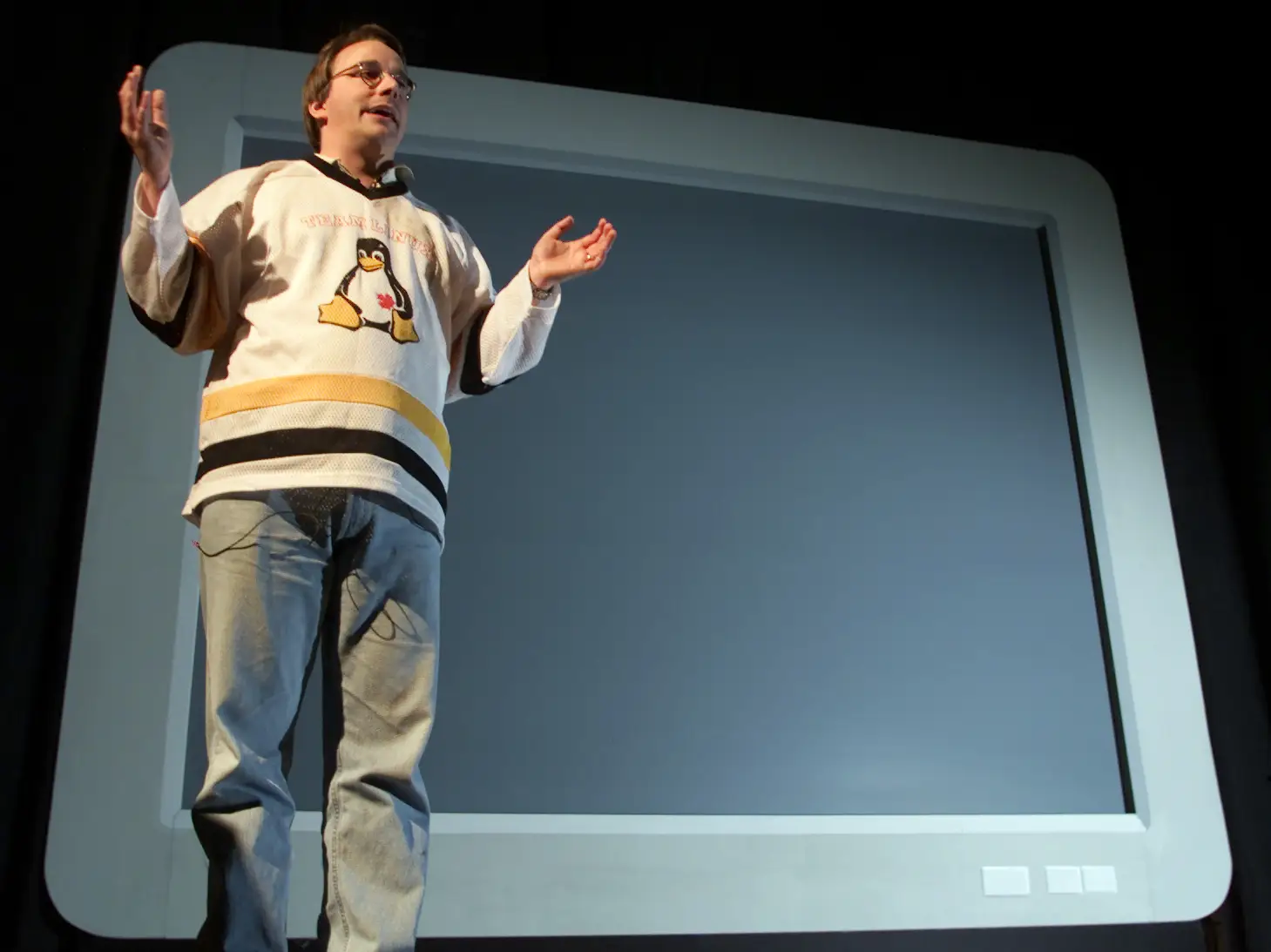 Linus Torvalds, creator of the Linux open-source software system.