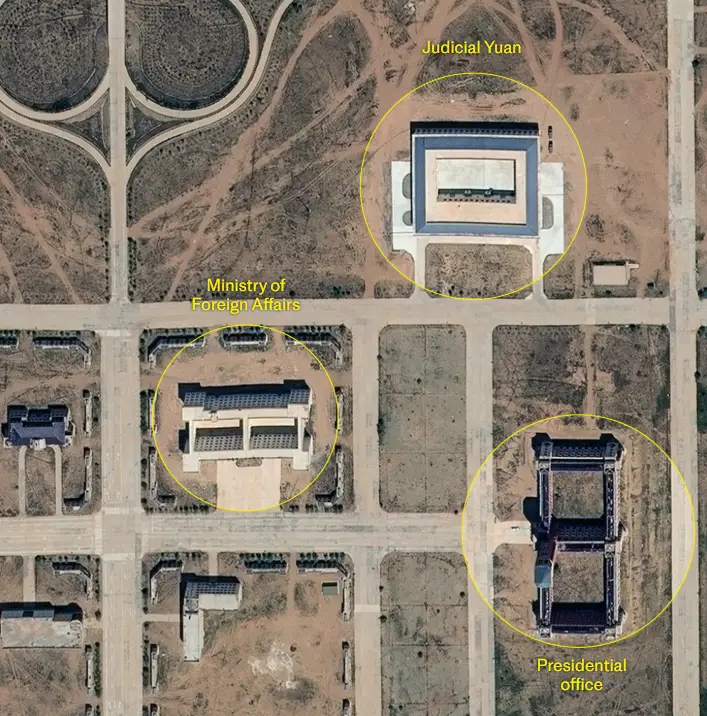 China has built replicas of Taiwan's key buildings.