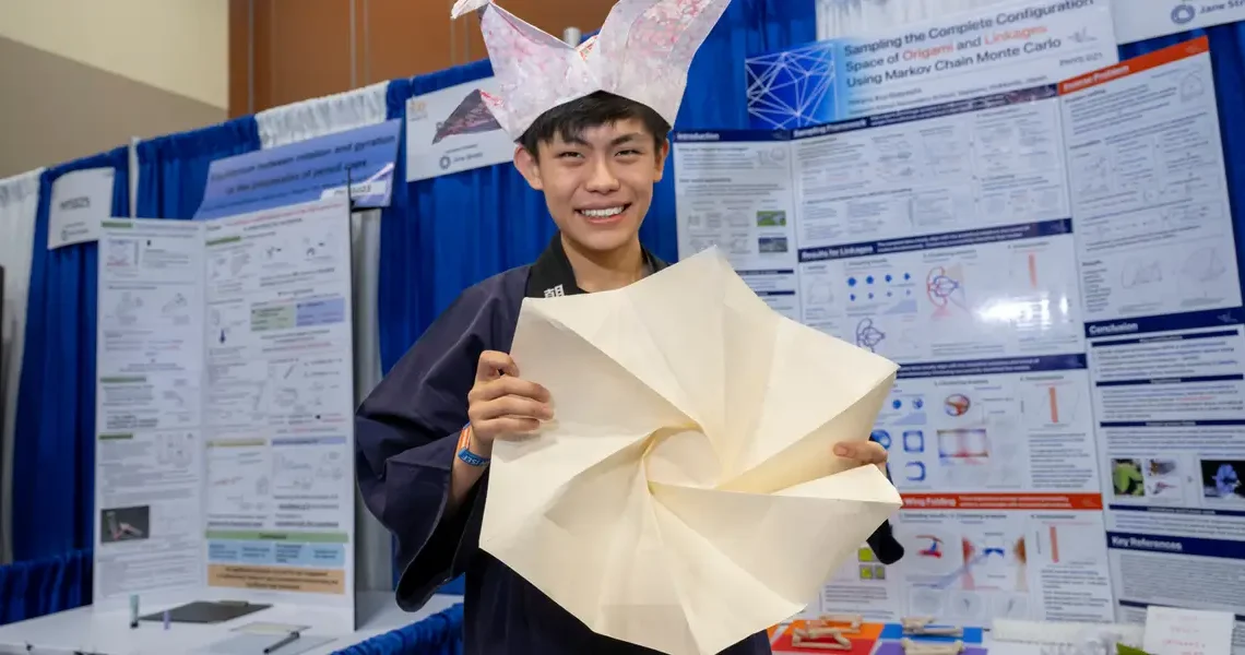 How this 18-year-old’s love of origami helped him win a $100,000 at a science fair