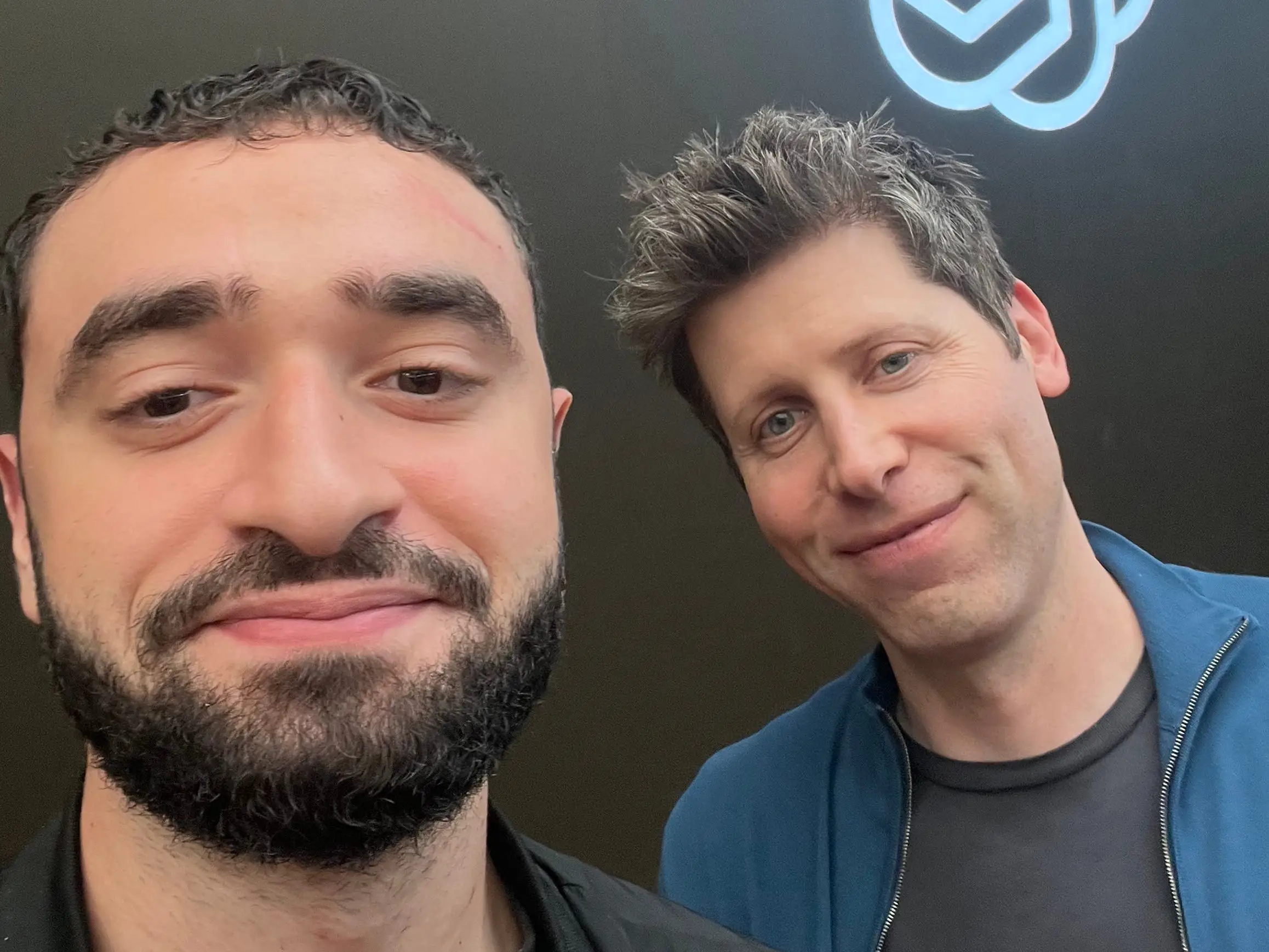 Hamza Mostafa is with Sam Altman