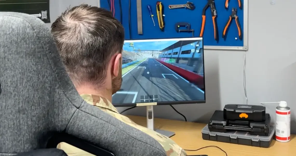 British soldiers are racing virtual drones through video game mountains and tracks before taking to the skies for real