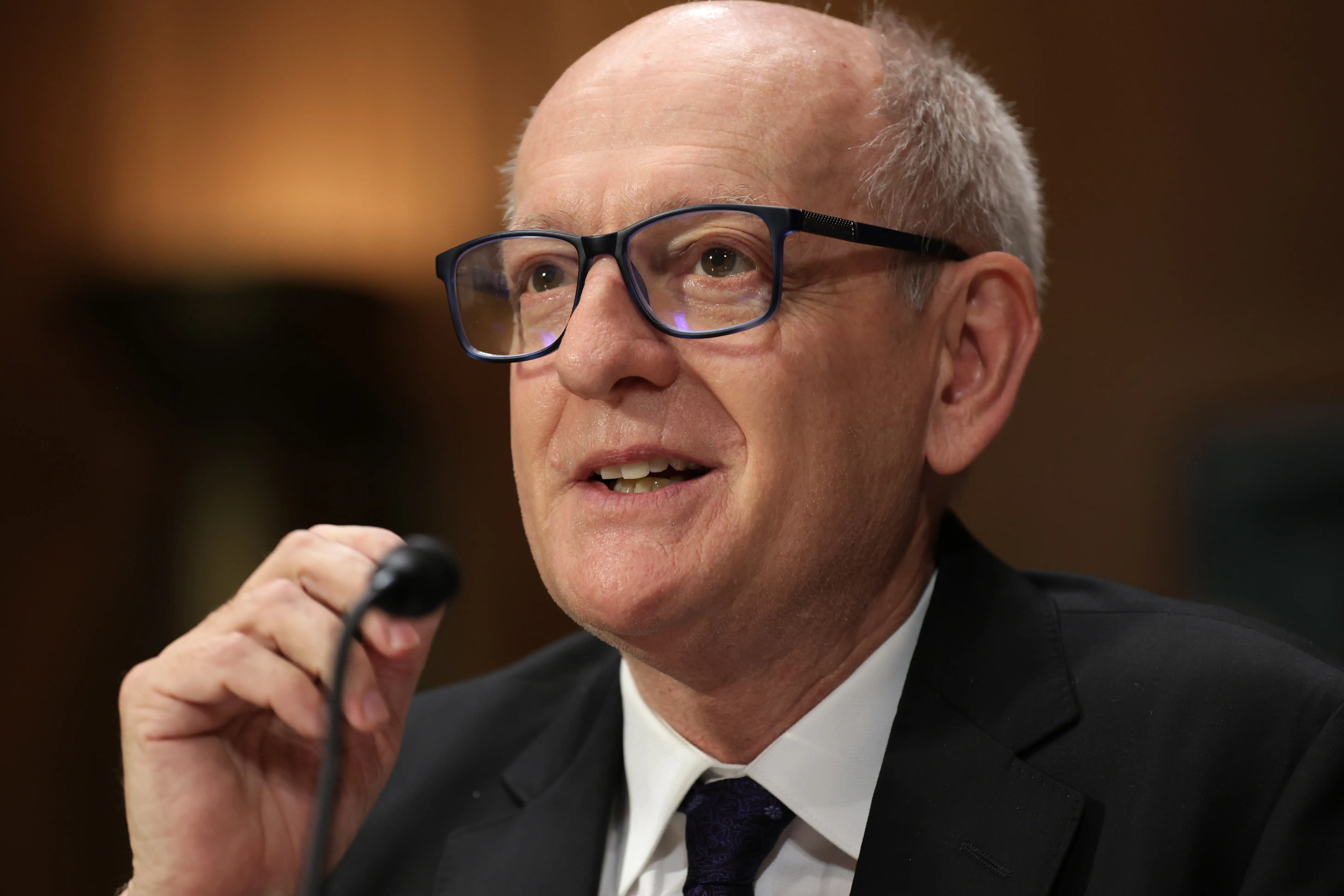 Stuart Russell at the Dirksen Senate Office Building on Capitol Hill in July 2023