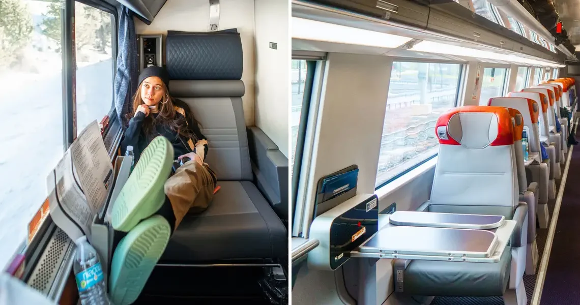 I booked a roomette and a first-class seat on Amtrak trains. The cheaper ride was way more comfortable.