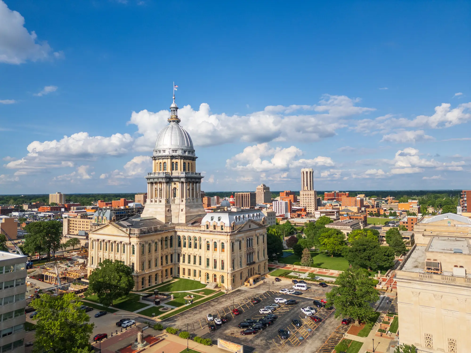 State capitol building in Springfield, Illinois.