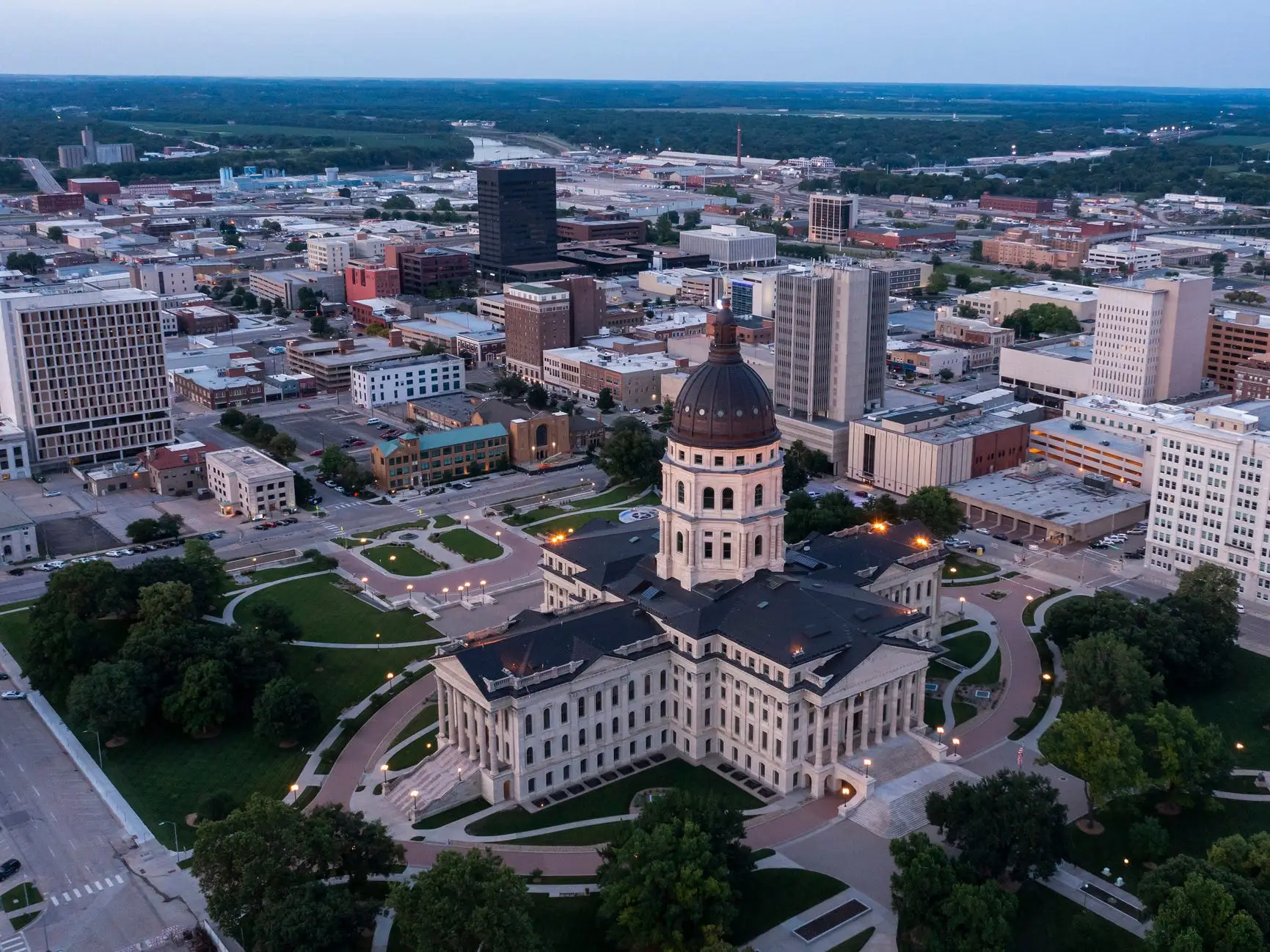 state capitol building in Topeka, Kansas.