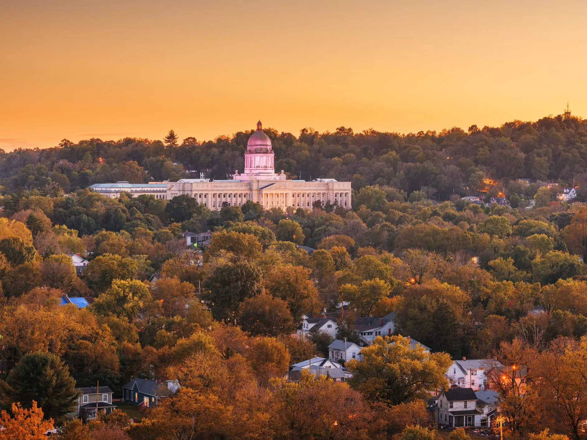 state capitol building in Frankfort, Kentucky.
