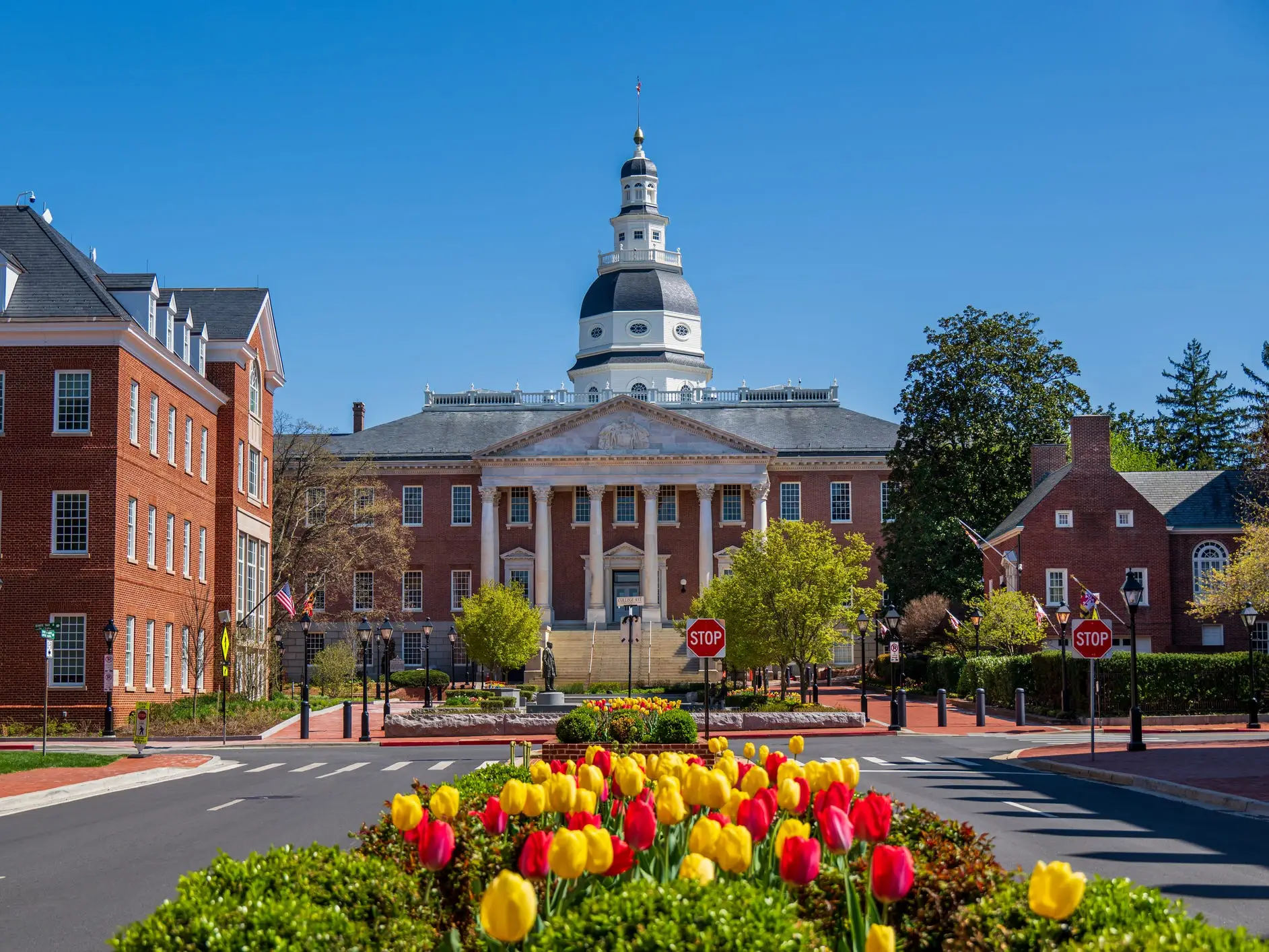 State capitol building in Annapolis, Maryland.