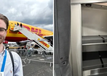 We went inside the secret crew rest area on a DHL Boeing 777 freighter, with bunk beds and reclining seats