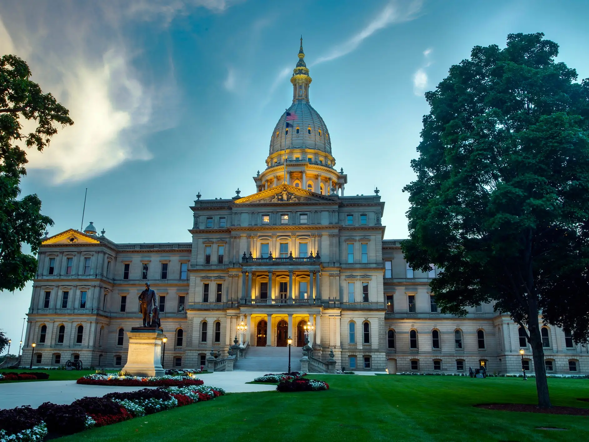 State capitol building in Lansing, Michigan.