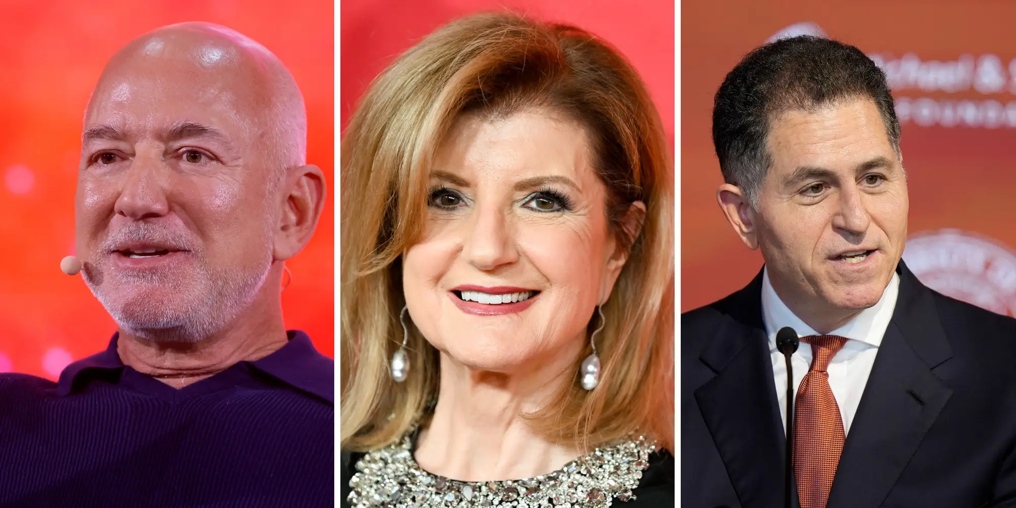jeff bezos, arianna huffington, michael dell