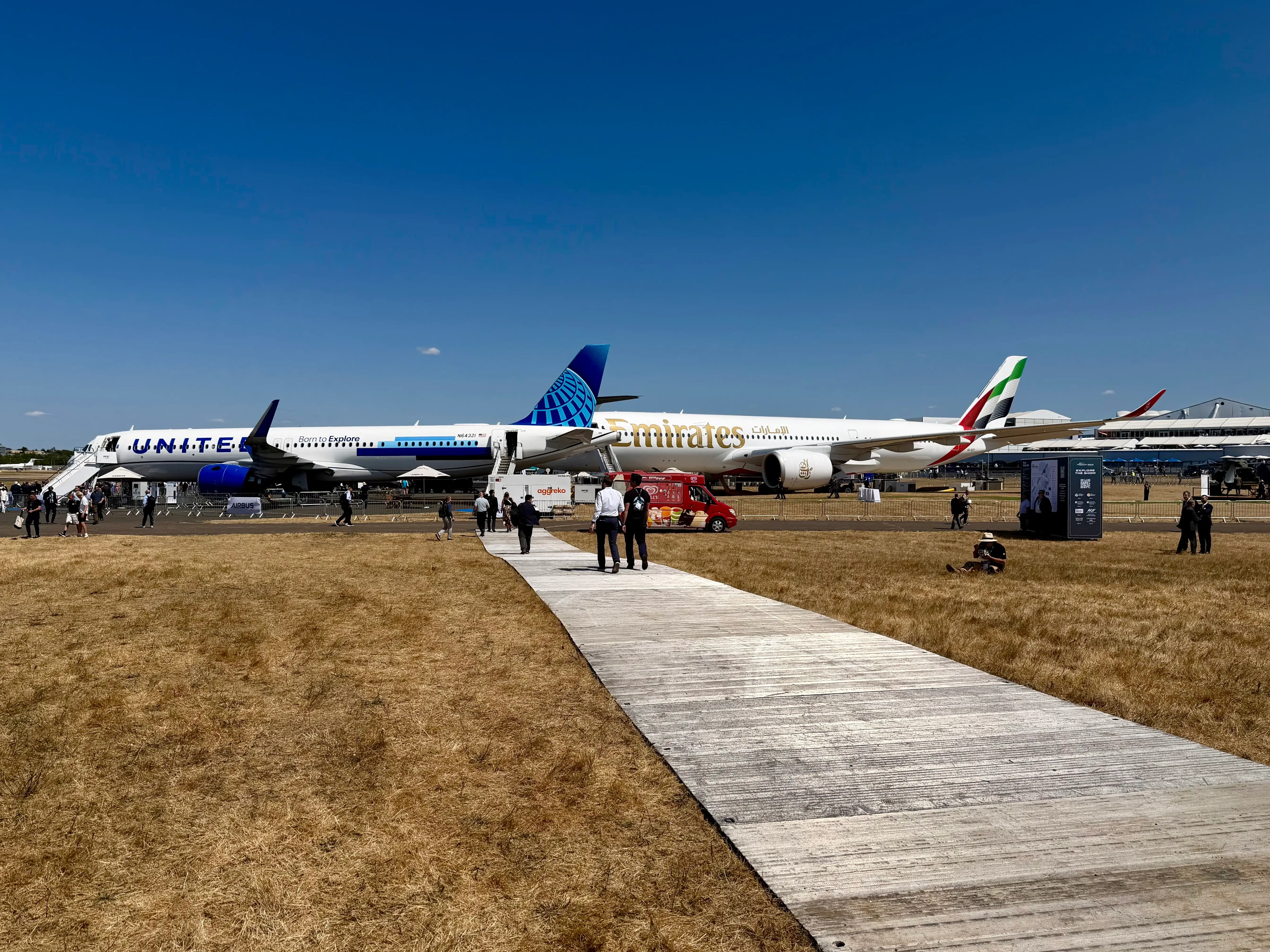 Airbus had a presence with its A321XLR and A350 planes.