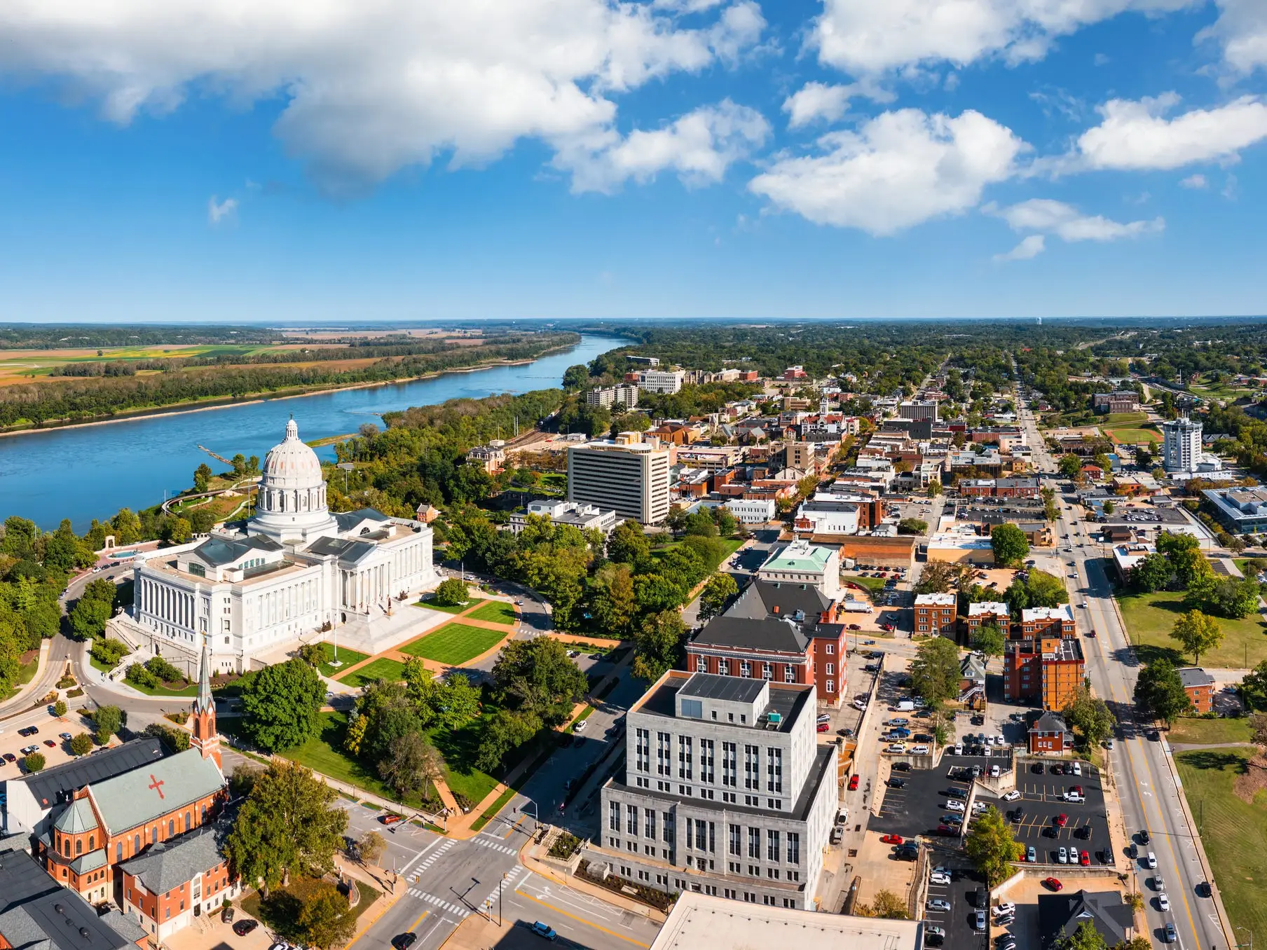 State capitol building in Jefferson City, Missouri.
