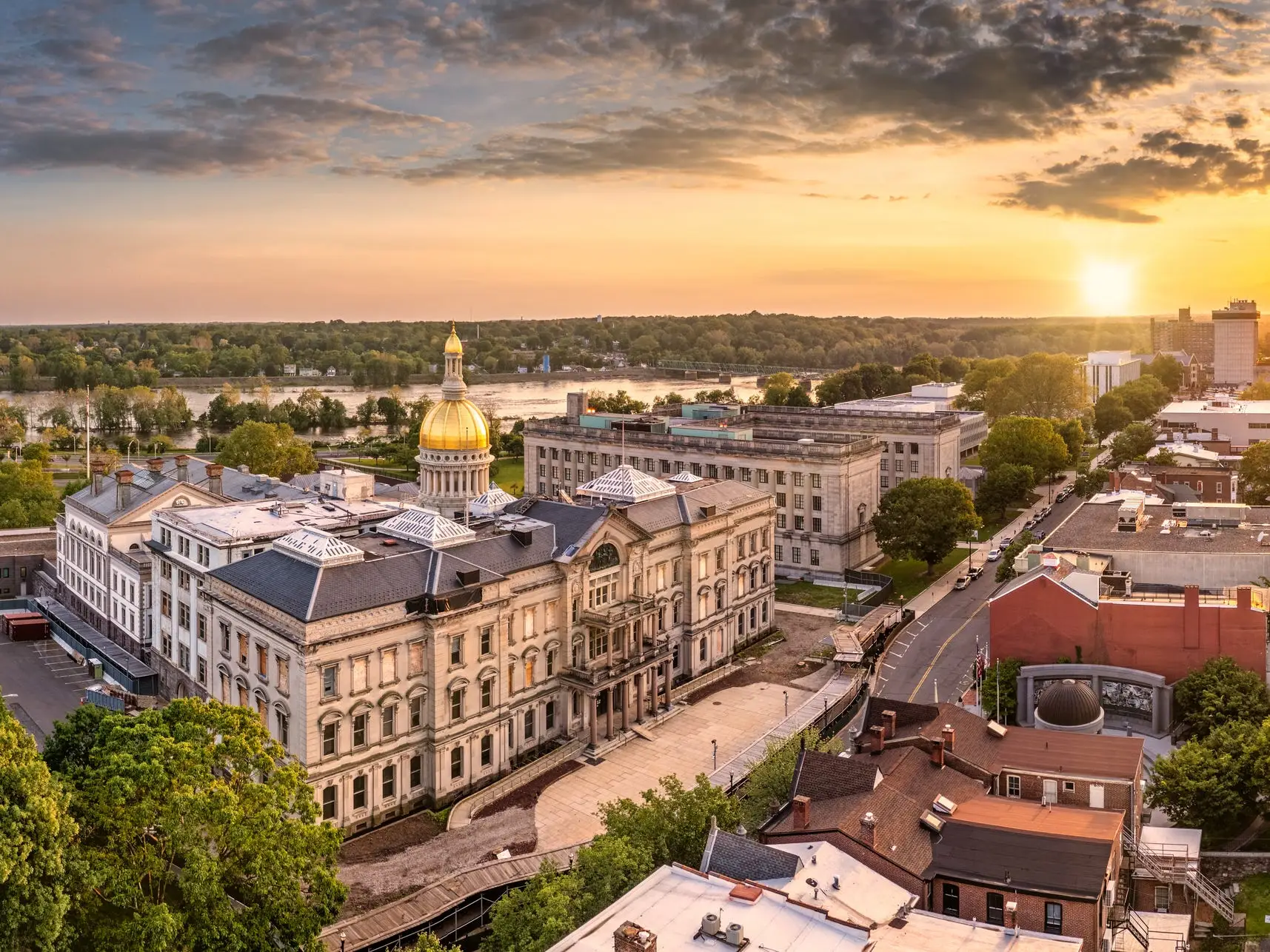 State capitol building in Trenton, New Jersey.