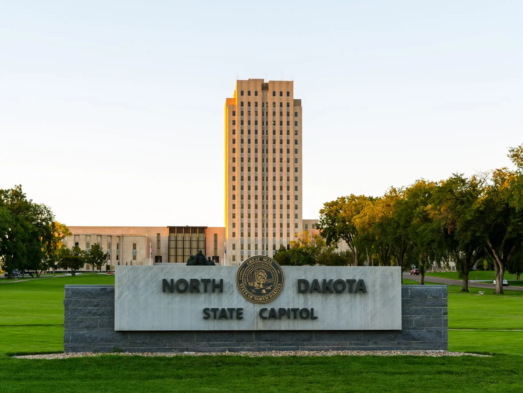 State capitol building in Bismarck, North Dakota.