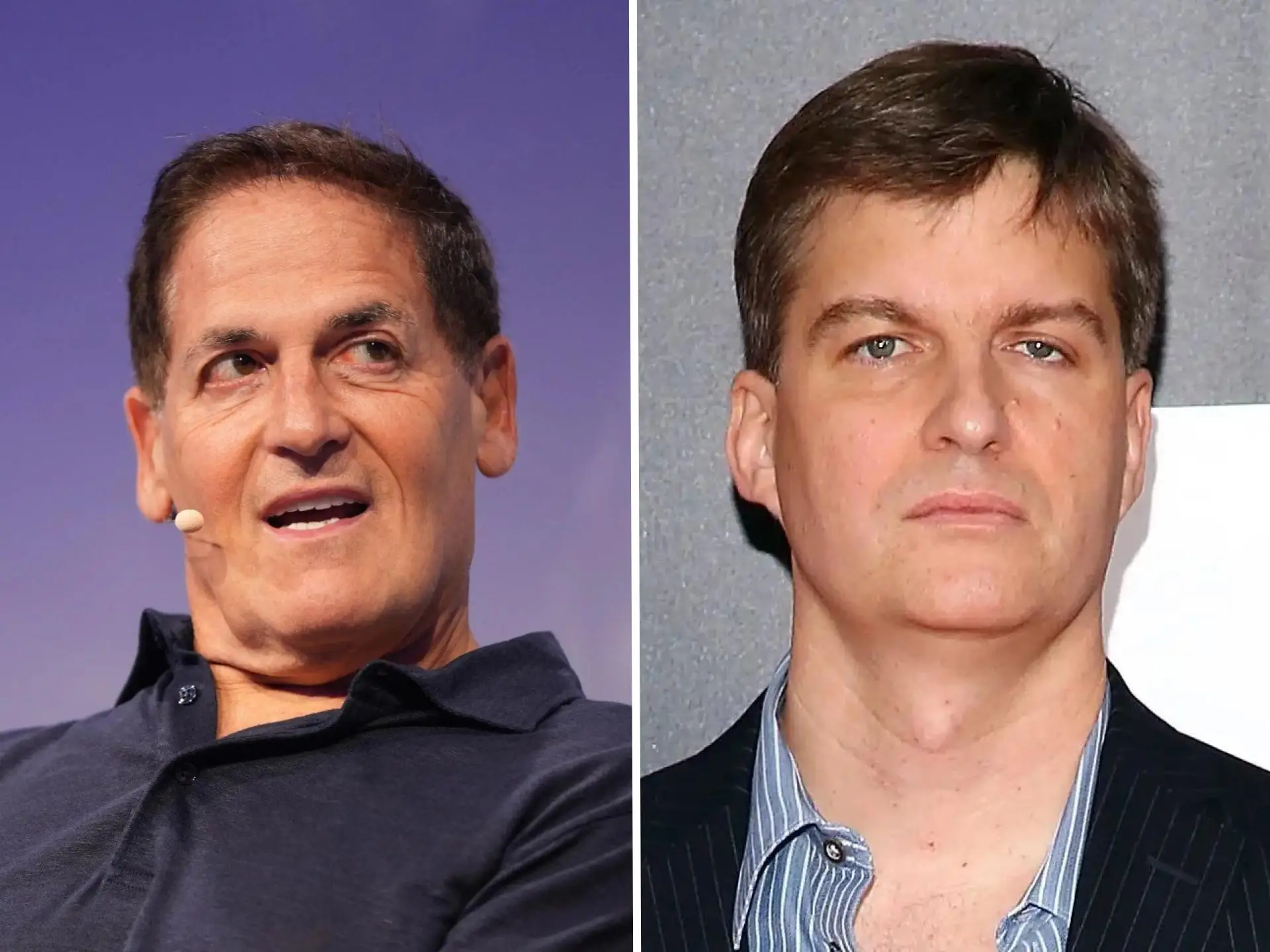 Mark Cuban (left) and Michael Burry