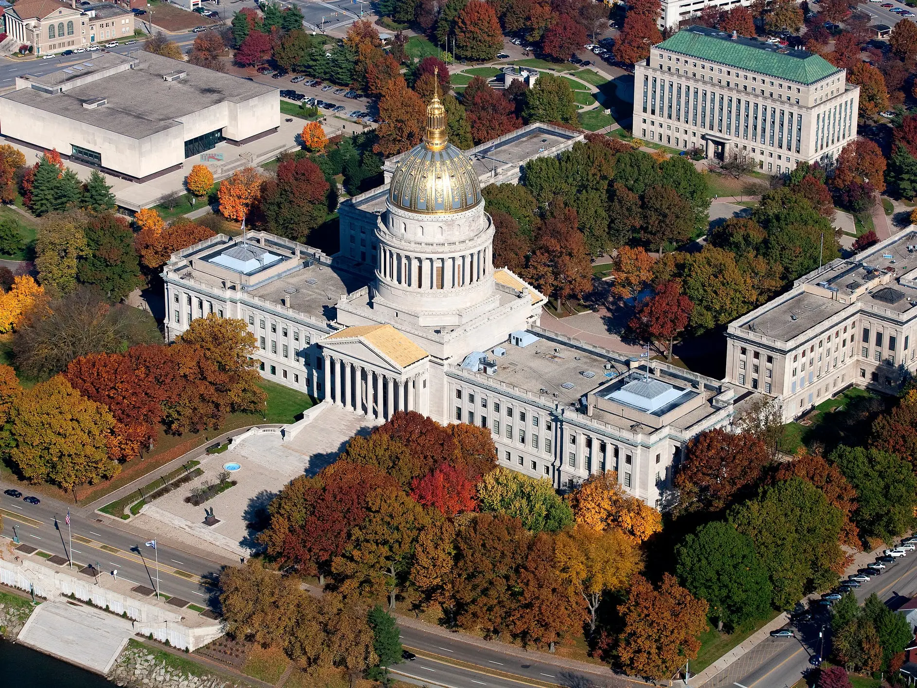 State capitol building in Charleston, West Virginia.