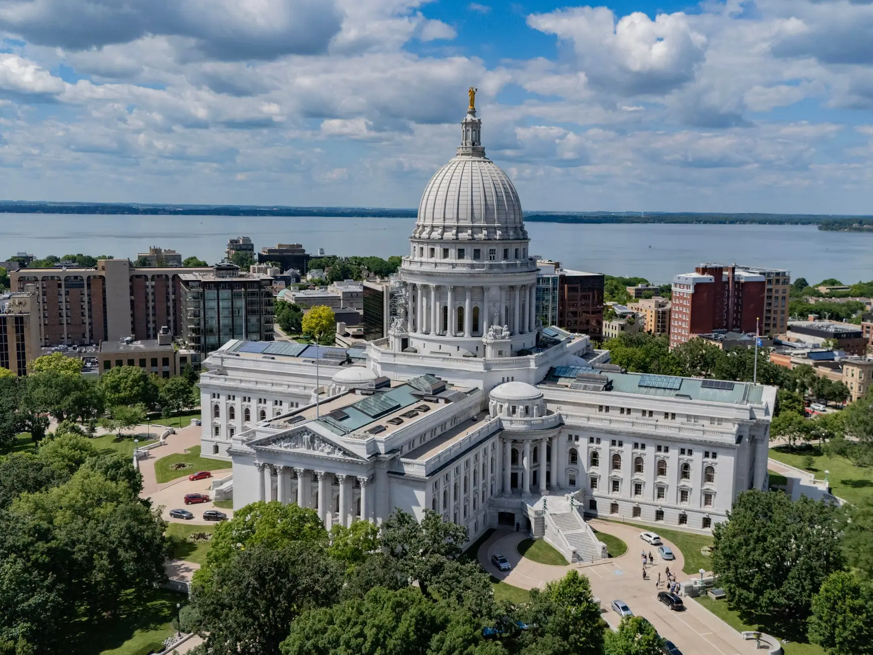 State Capitol building in Madison, Wisconsin.