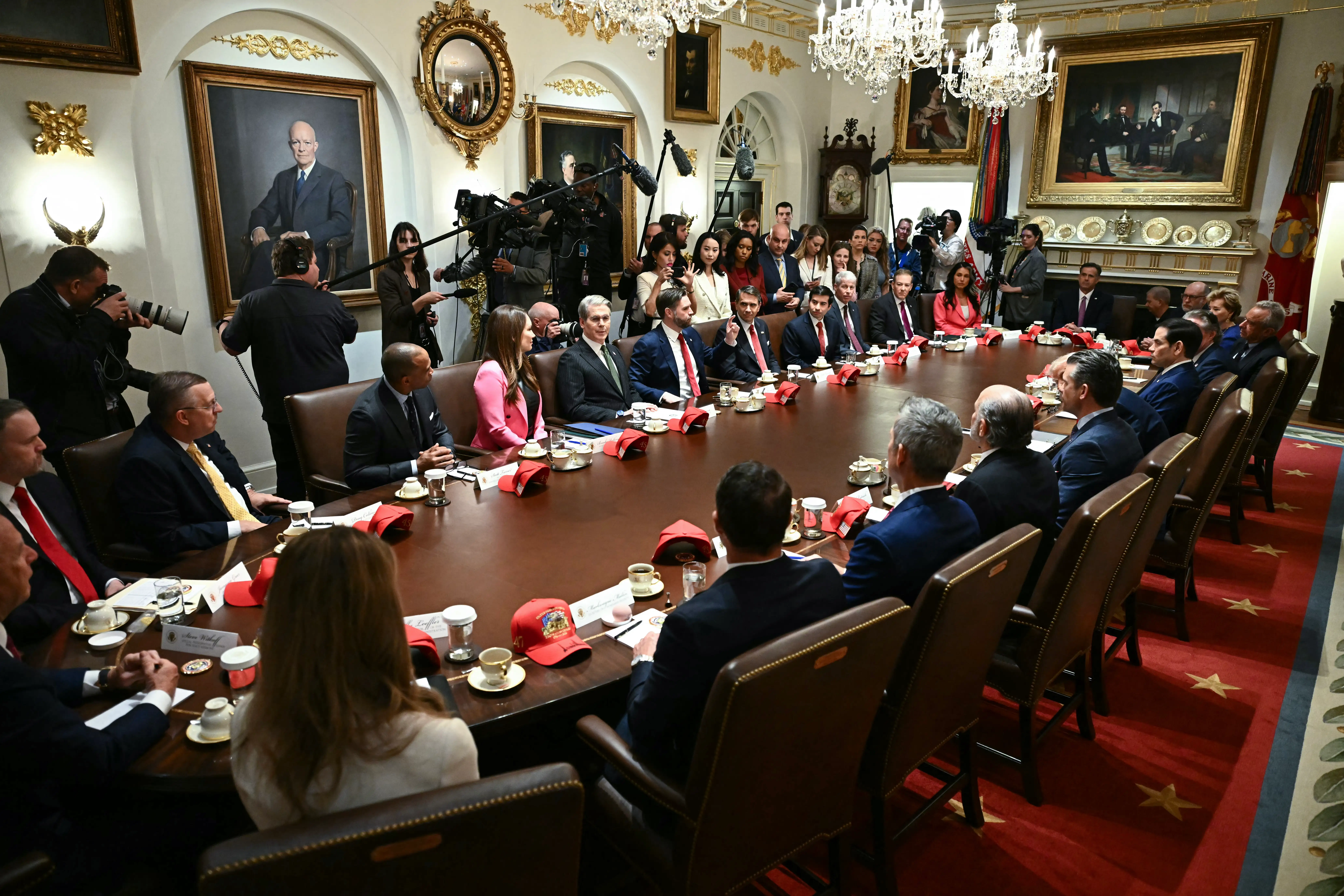 The Cabinet Room of the White House.