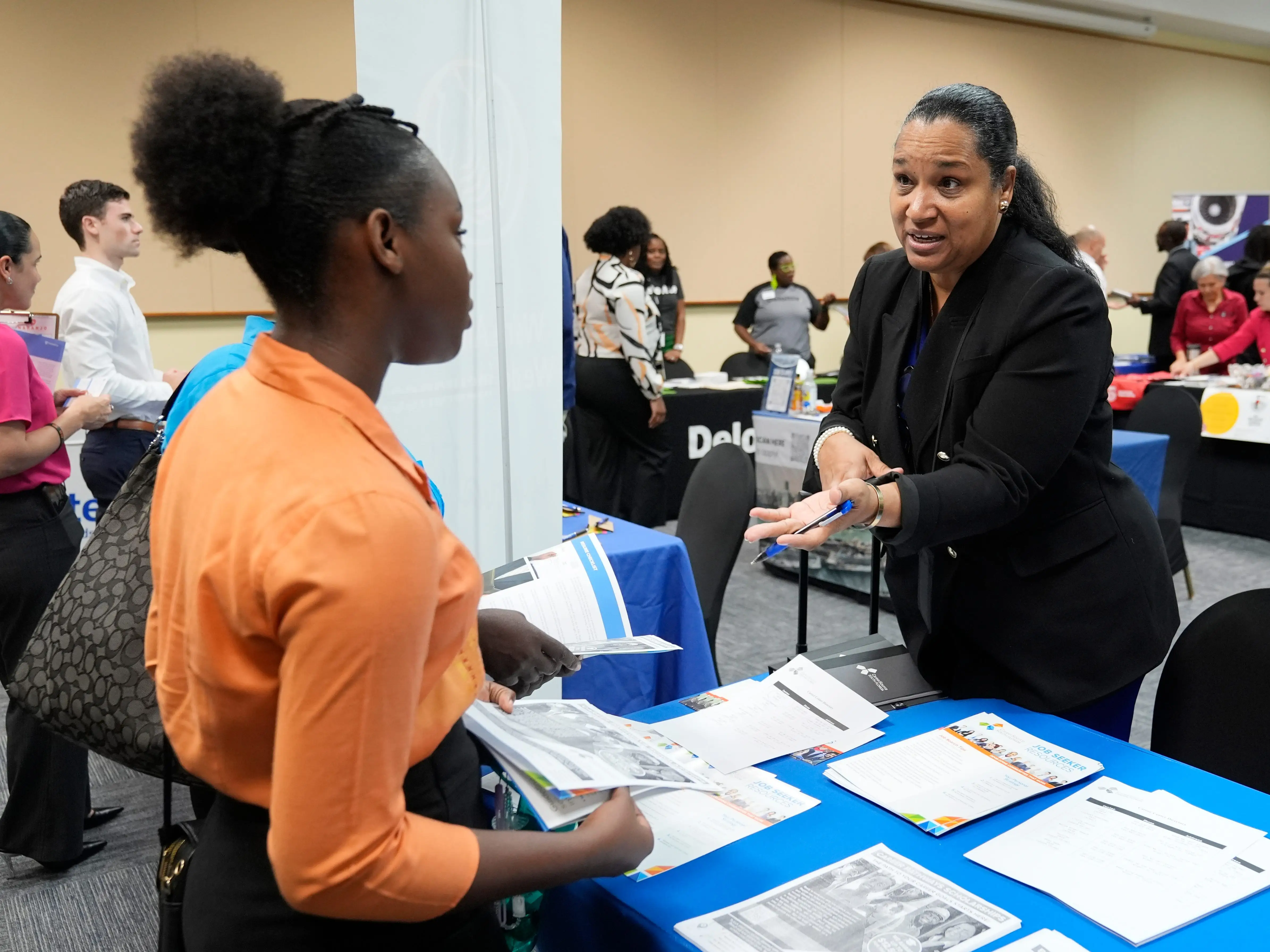 A university career fair