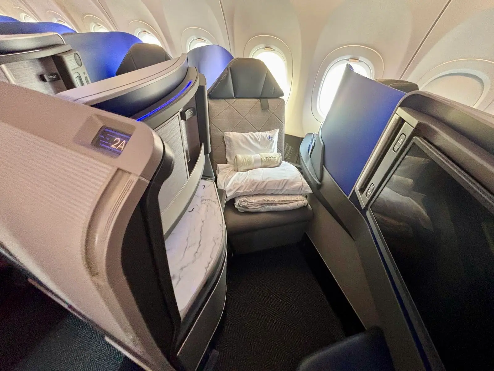 The United Polaris business class on its A321XLR.