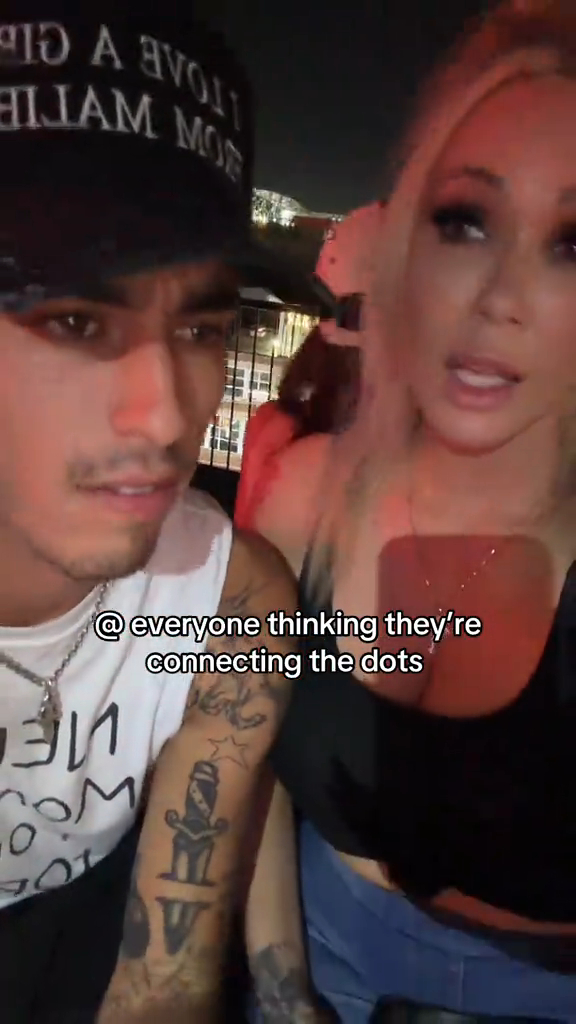 Bunnie XO and Dylann Wolf looking at each other, with text overlay 