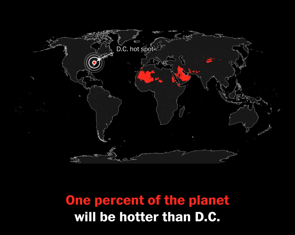 D.C. is about to be hotter than 99 percent of the world