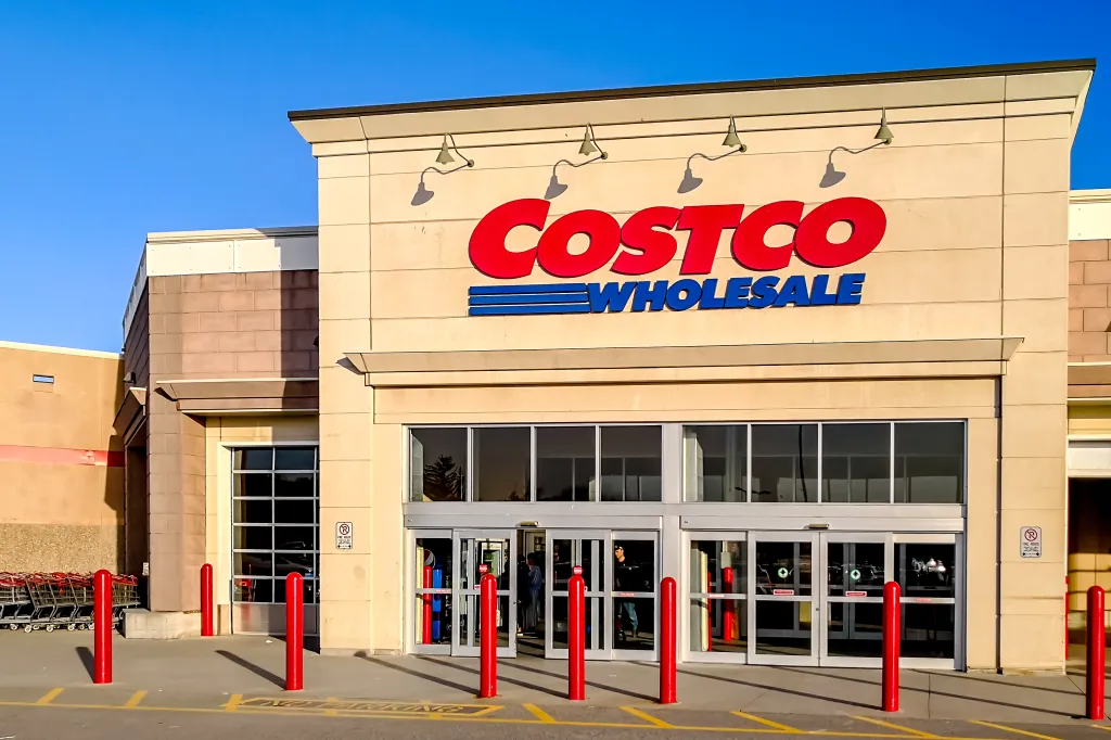 Costco Wholesale store entrance in Markham, Canada.