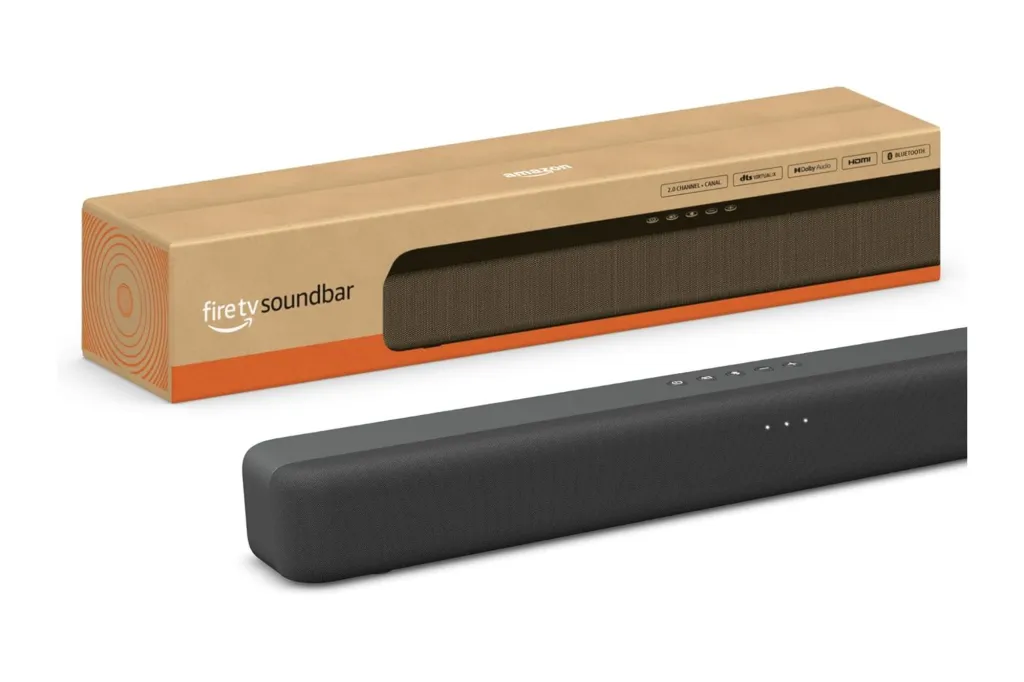 A soundbar and its box.