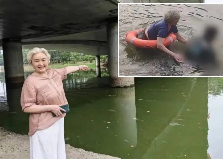 Chinese grandma, 71, who recently learned how to swim leaps into river to save drowning man