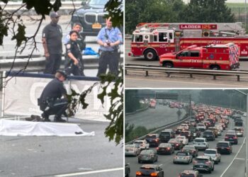 Man, woman hurled from out-of-control motorcycle that hit 4 other vehicles during NYC evening rush