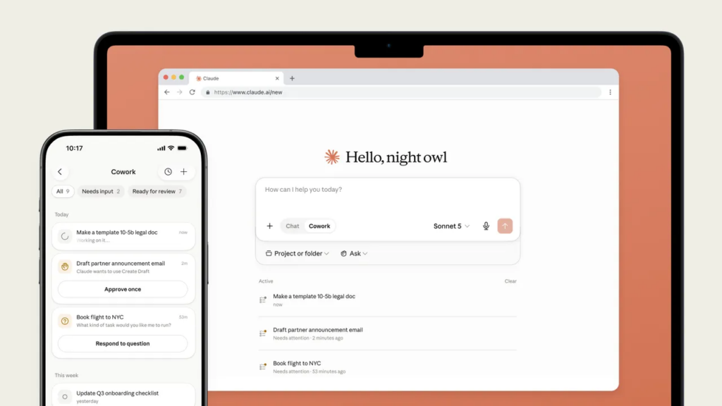 Shut Those Laptops! Anthropic Puts Its Claude Cowork Agent on Your Phone