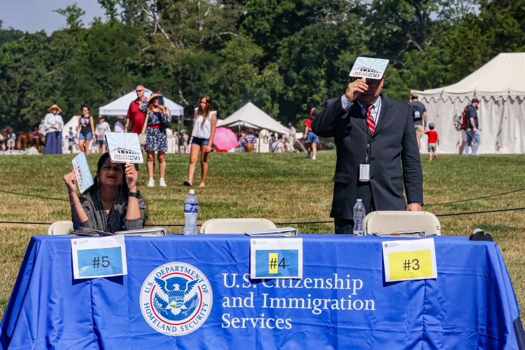 US Citizenship and Immigration Services (USCIS) signage