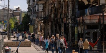 Kyiv’s most-bombed neighborhood just won’t quit