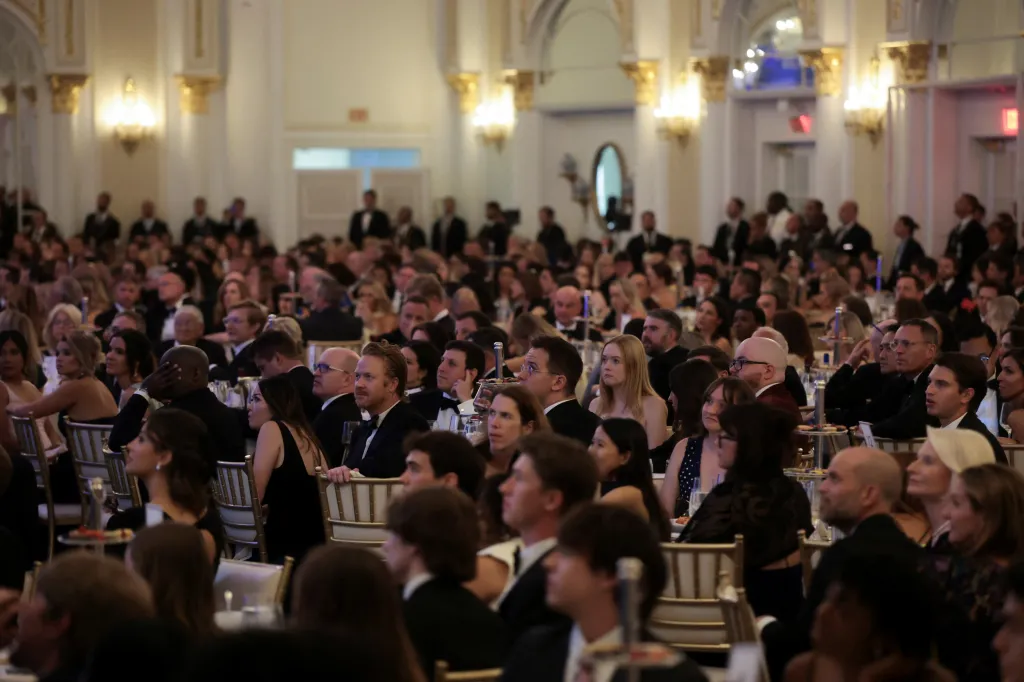 Guests seated at the WHCA Dinner in Washington.