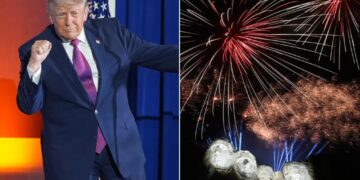 Trump rails against ‘mortal threat’ of communism during America 250 Mount Rushmore speech