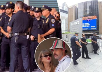 Staggering six-figure cost of Taylor Swift and Travis Kelce’s MSG wedding police presence revealed
