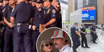 Staggering six-figure cost of Taylor Swift and Travis Kelce’s MSG wedding police presence revealed