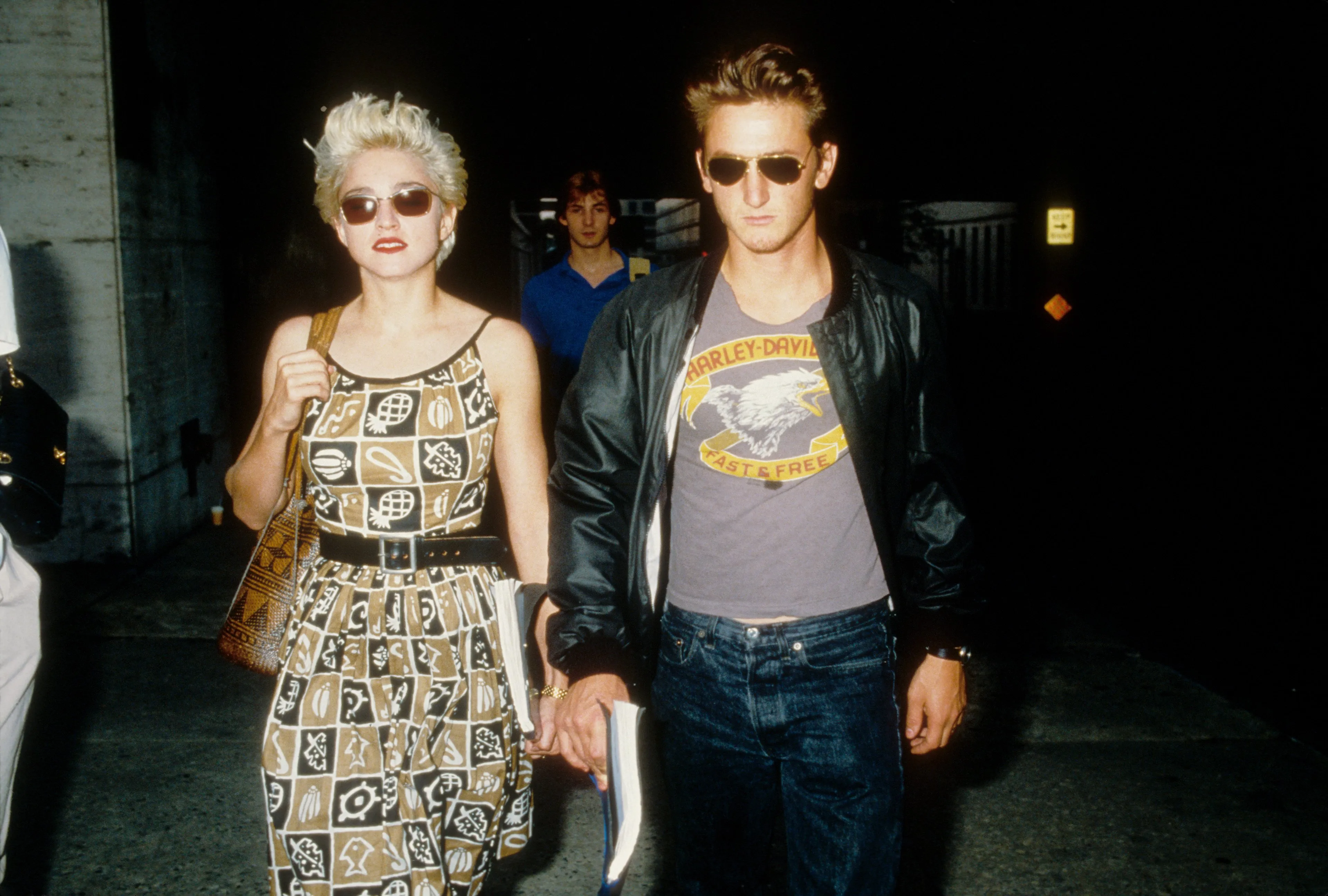 Madonna and Sean Penn leaving rehearsals for