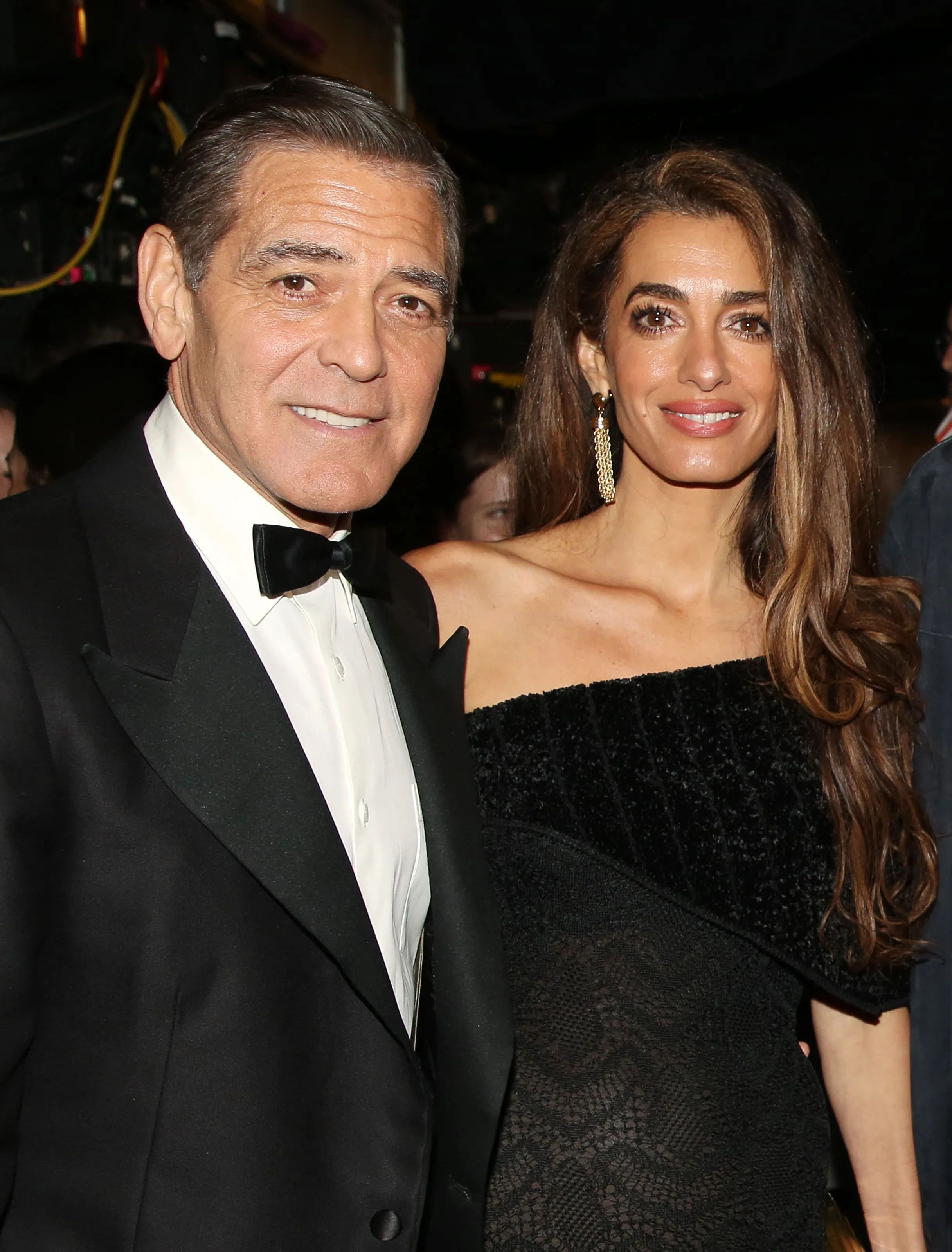 Actor George Clooney and his wife Amal Clooney attend the Money Monster premiere.