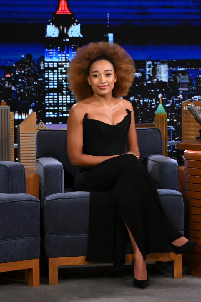 Amandla Stenberg during an interview on The Tonight Show.