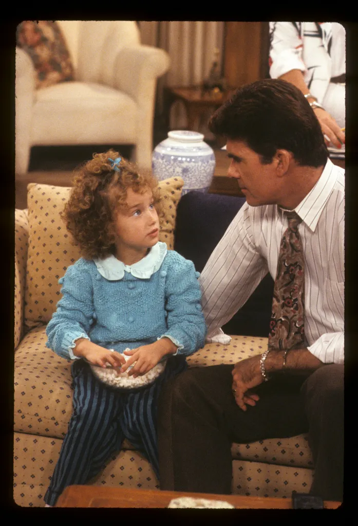 Ashley Johnson and Alan Thicke on the TV show 