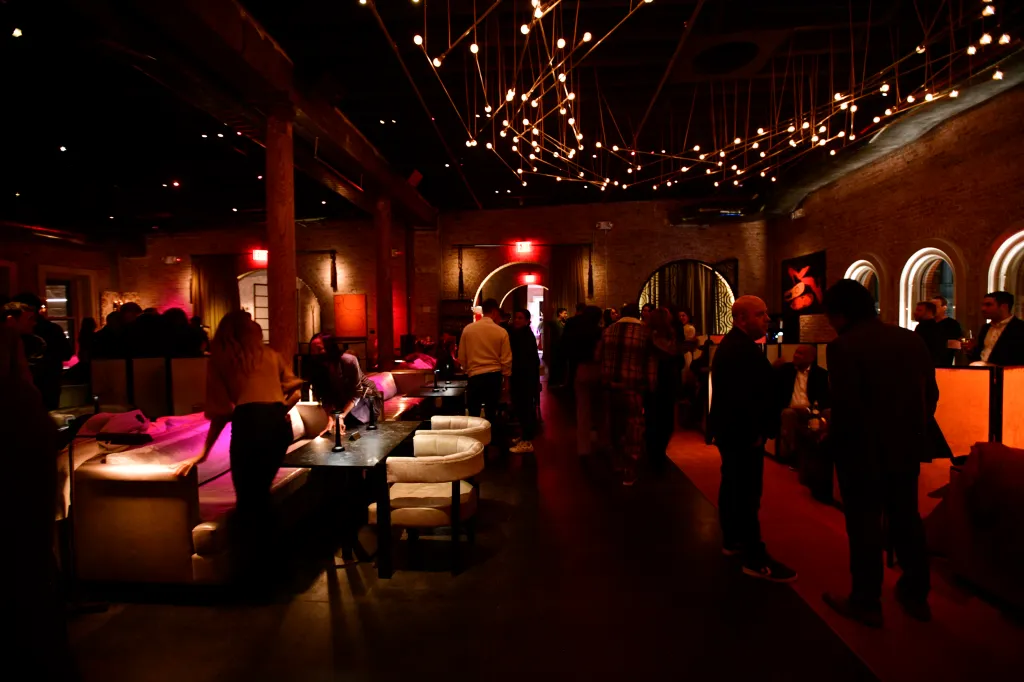 Guests mingling at the Mayor-Elect Eric Adams Celebration Party.