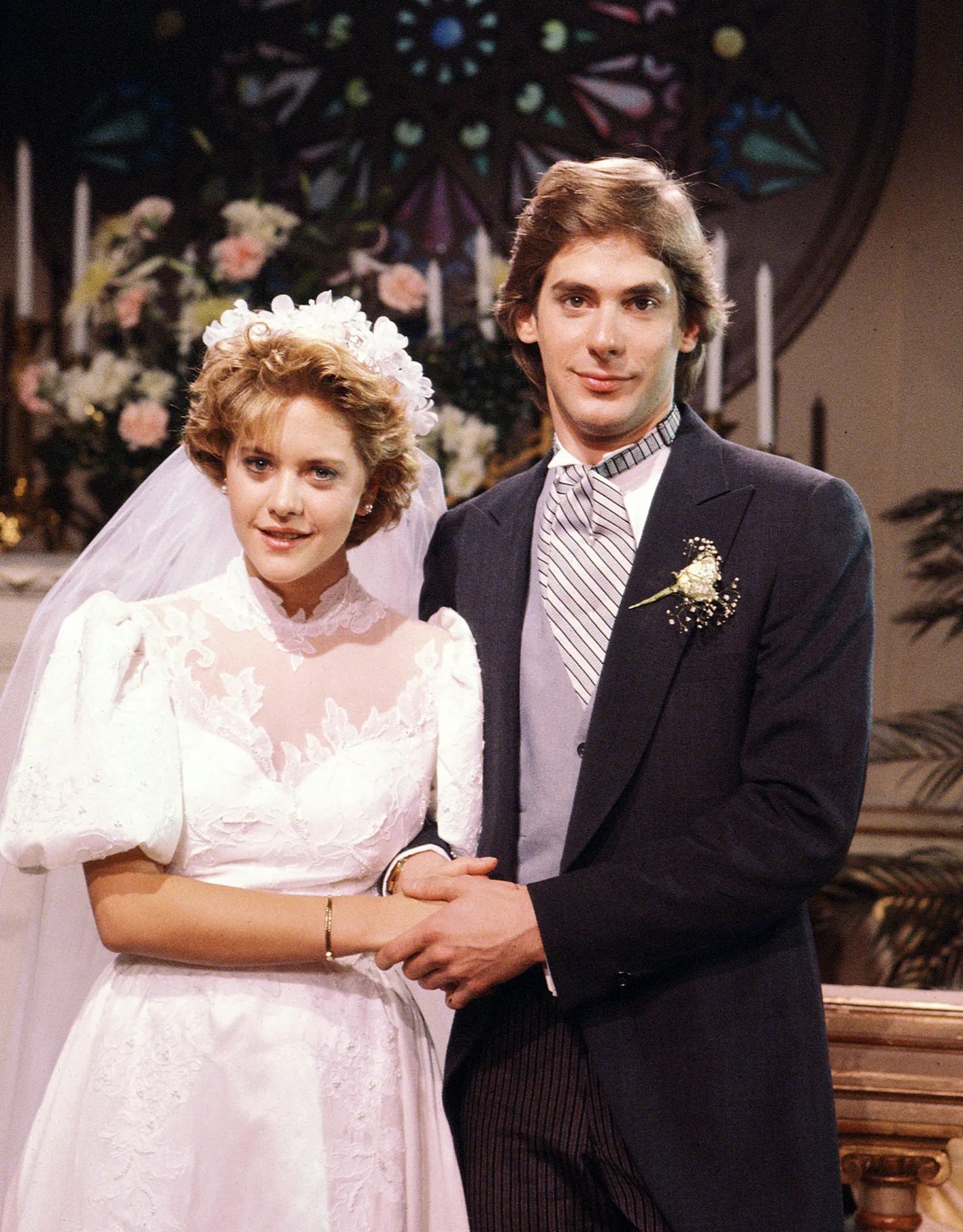 Betsy Stewart Montgomery (Meg Ryan) and Craig Montgomery (Scott Bryce) in a wedding scene from 
