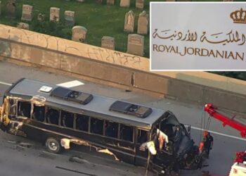 Bus that flipped on Long Island Expressway, killing 2, was carrying Royal Jordanian flight crew