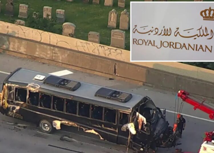 Bus that flipped on Long Island Expressway, killing 2, was carrying Royal Jordanian flight crew