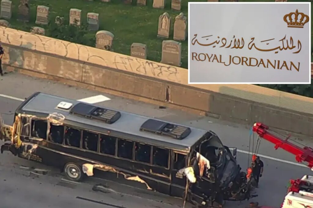 Bus that flipped on Long Island Expressway, killing 2, was carrying Royal Jordanian flight crew