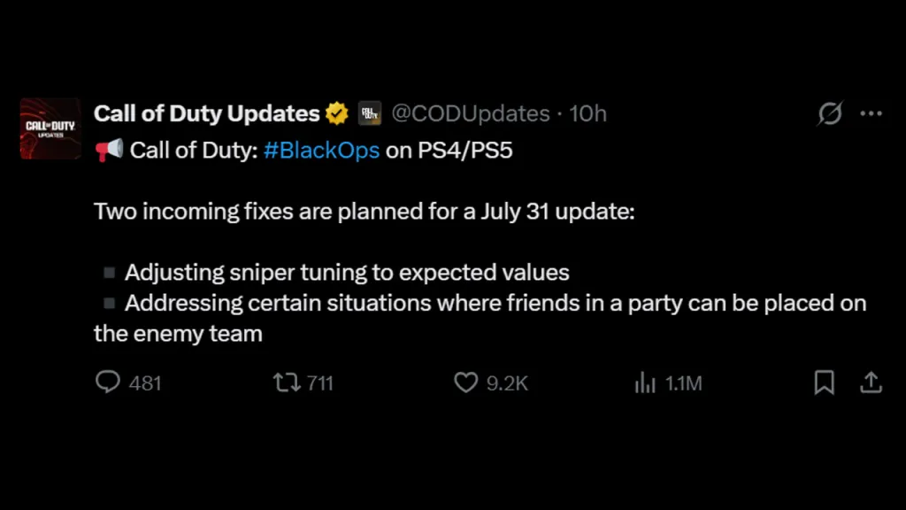 Call of Duty Black Ops 1 PS5 Update Announced