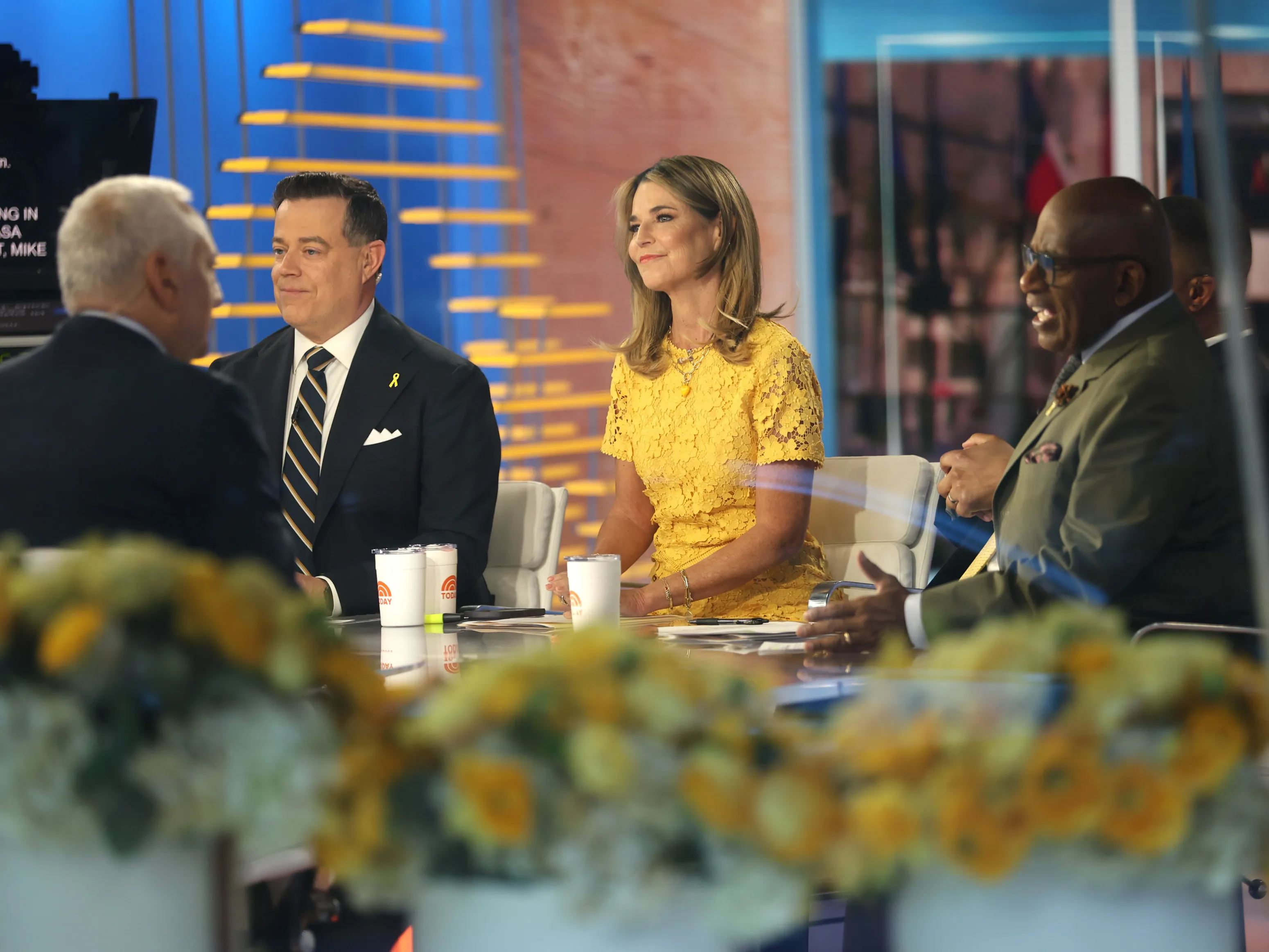 Carson Daly, Savannah Guthrie, and Al Roker on the 