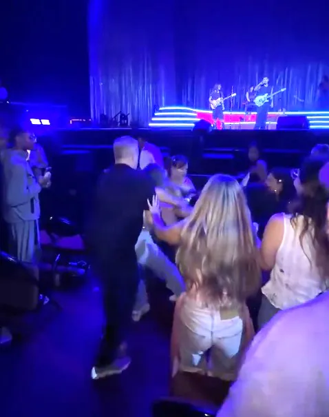 A brawl breaking out at the Hilary Duff Lucky Me Tour at the Kia Forum.