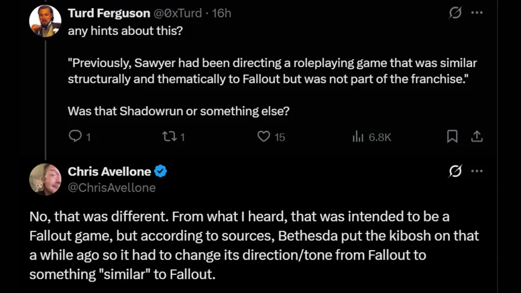 Chris Avellone Fallout Game